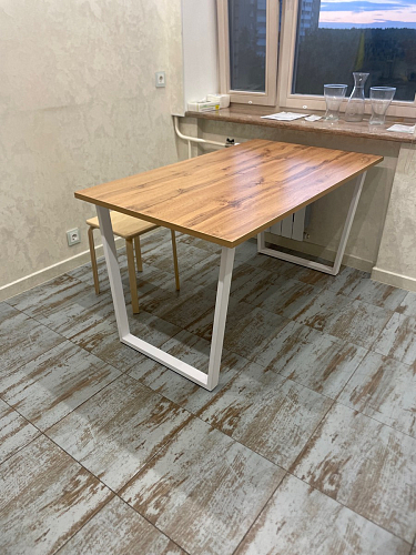 Стол Лота Лофт 140 25 мм черный матовый / бетон фото покупателя 686