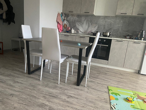 Деревянный стол Лота Лофт 140х80 черный матовый / бетон светлый фото покупателя 271