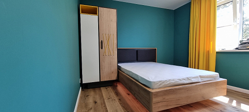 Двуспальная кровать Клауд 160х200 парящая дуб крафт золотой / антрацит фото покупателя 85