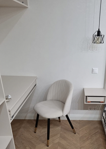 Стул на металлокаркасе Gabi 1 light blue / black / gold фото покупателя 410