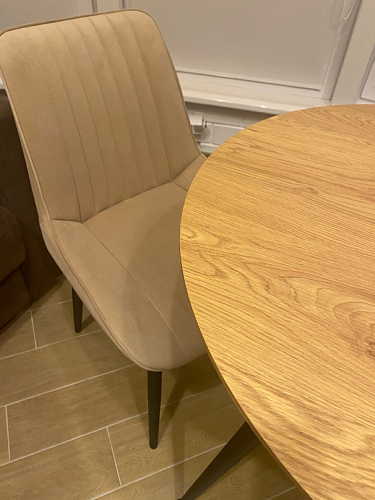 Стул на металлокаркасе Седа К латте / черный фото покупателя 26