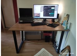 Деревянный стол Лота Лофт 120(160)х75 черный матовый / бетон светлый фото покупателя 816