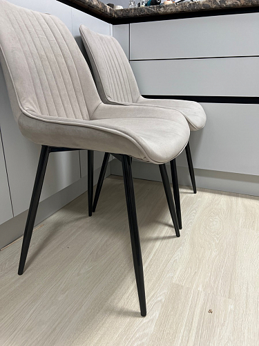 Стул на металлокаркасе Седа К латте / черный фото покупателя 280