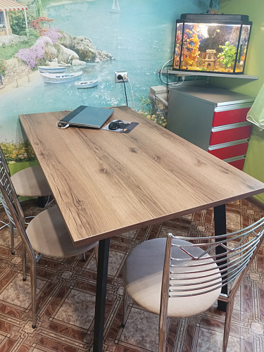 Стол Тринити Лофт 120 32 мм дуб галифакс табако / черный матовый фото покупателя 304