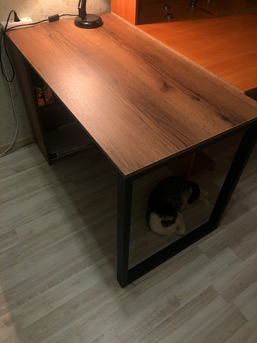 Письменный стол Битти Лофт 116х60х75 дуб вотан / белый матовый фото покупателя 53