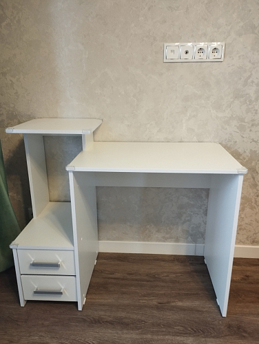 Компьютерный стол Джаз-24 левый дуб молочный фото покупателя 104