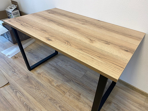 Стеклянный стол Фостер 120(160)х120х76 белый мрамор / черный фото покупателя 10