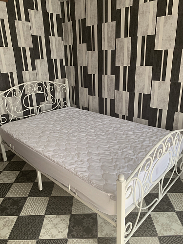 Полутораспальная кровать Викси 120х190 белый муар фото покупателя 1