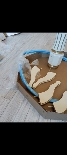 Деревянный стол Павия 100 орех с коричневой патиной фото покупателя 4