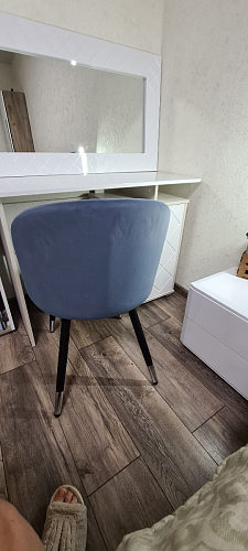 Стул на металлокаркасе Gabi dark beige / black / silver фото покупателя 929