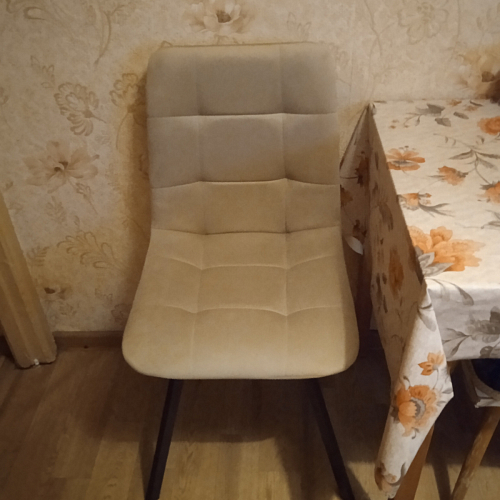 Стул на металлокаркасе Чилли синяя ткань / белый фото покупателя 1208