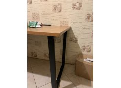 Деревянный стол Лота Лофт 120(160)х75 черный матовый / бетон светлый фото покупателя 879