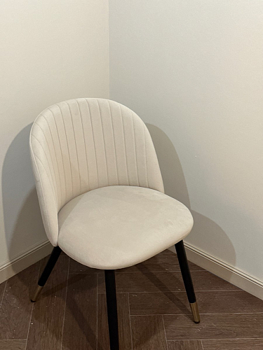 Стул на металлокаркасе Gabi dark beige / black / silver фото покупателя 641