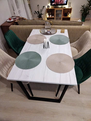 Деревянный стол Лота Лофт 120x75 дуб крафт табачный / черный матовый фото покупателя 444