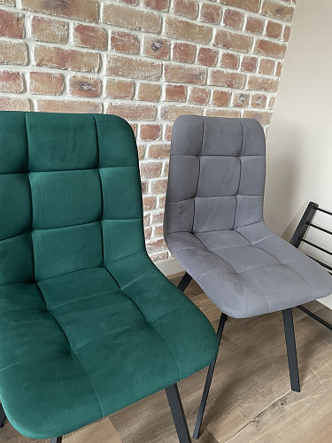 Стул на металлокаркасе Чилли светло-серый / белый каркас фото покупателя 672