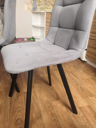 Стул на металлокаркасе Чилли К темно-серый (velutto 32) / черный фото покупателя 463