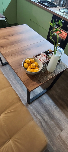 Деревянный стол Лота Лофт 120x75 дуб крафт табачный / черный матовый фото покупателя 346