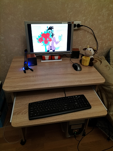 Стол компьютерный КСТ-10.1 бетон фото покупателя 25