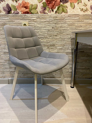 Стул на металлокаркасе Челси бежевый / белый каркас фото покупателя 177