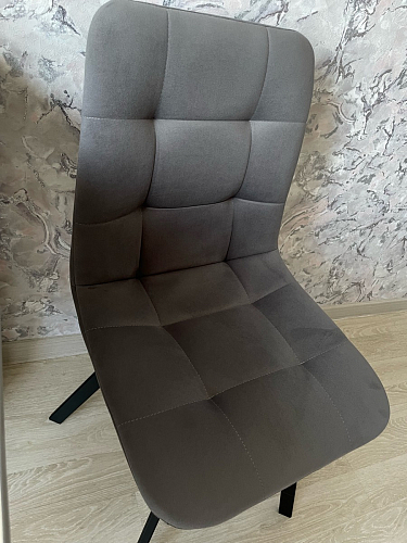 Стул на металлокаркасе Чилли синяя ткань / белый фото покупателя 686