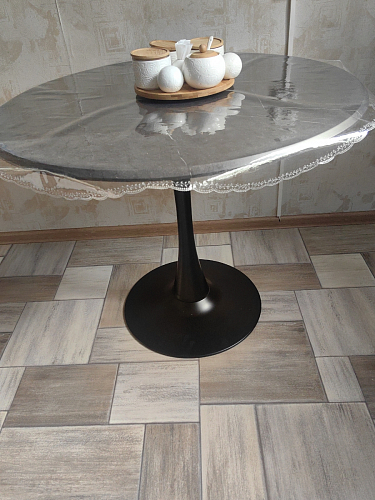 Стол Тулип 90х73 дуб вотан / белый фото покупателя 126