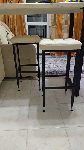 Барный стул Лофт ткань канди грей / черный матовый фото покупателя 245