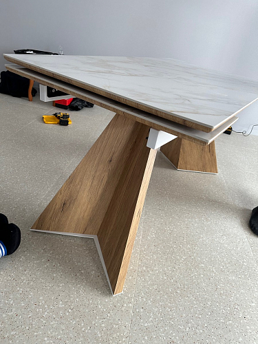 Керамический стол Ливи 140(200)х80х78 carla larkin / дуб монтана фото покупателя 24