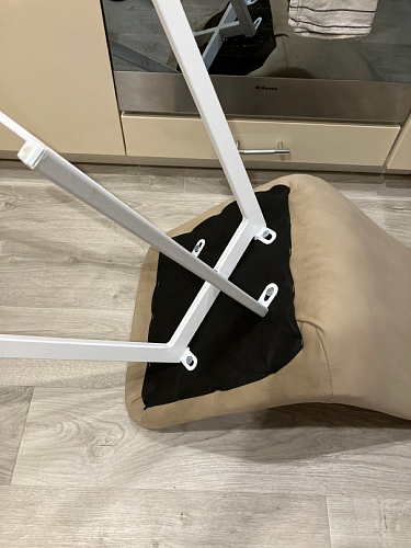 Стул на металлокаркасе Чилли бежевый / белый каркас фото покупателя 981