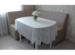 Кухонный диван Уют угловой экокожа белый правый фото покупателя 3