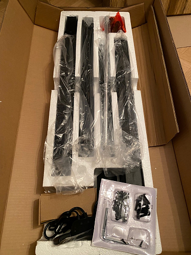 Компьютерный стол Маркос с механизмом подъема 140х80х75 белый / вотан дуб фото покупателя 29