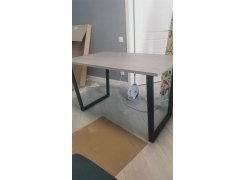 Деревянный стол Лота Лофт 120(160)х75 черный матовый / бетон светлый фото покупателя 159