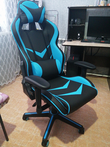 Компьютерное кресло Racer черное / оранжевое фото покупателя 139