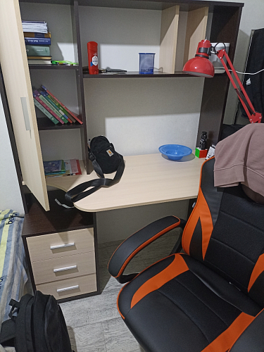 Стол компьютерный КСТ-16 бетон / белый фото покупателя 41