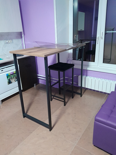 Барная стойка Дилан Лофт 120х60х110 бетон фото покупателя 191