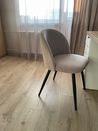 Стул на металлокаркасе Gabi 1 light blue / black / gold фото покупателя 68