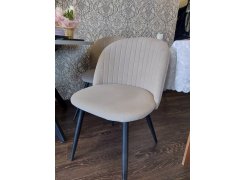 Стул на металлокаркасе Gabi 1 бежевый / черный с серебряными наконечниками фото покупателя 205