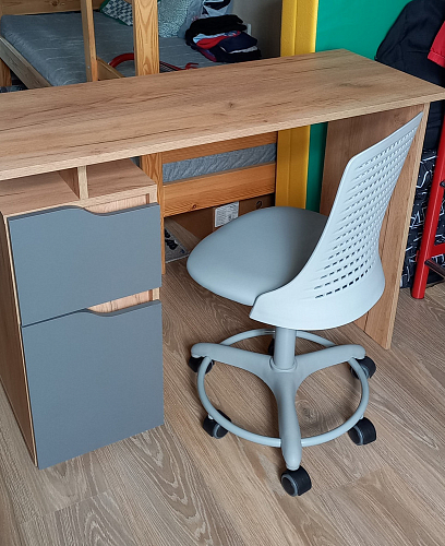 Компьютерное кресло Kiddy ткань серый фото покупателя 48