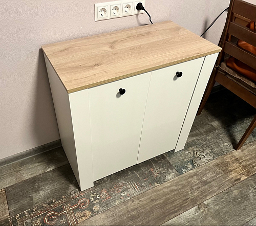 Комод Джастин 16.228.03 белый PE шагрень / дуб белый exclusive OW D4430 фото покупателя 1