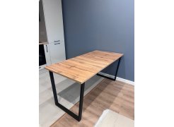 Деревянный стол Лота Лофт 120(160)х75 черный матовый / бетон светлый фото покупателя 726