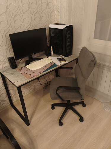 Компьютерное кресло Benefit флок бежевый 7 фото покупателя 51