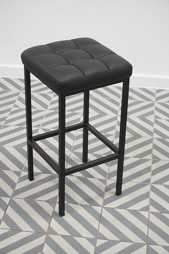 Барный стул Лофт ткань катания корица / черный матовый из шоурума 4