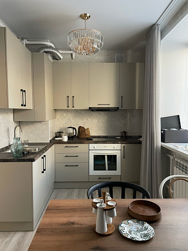 Стол Тринити Лофт 120 32 мм дуб галифакс табако / черный матовый фото покупателя 610