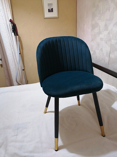 Стул на металлокаркасе Gabi beige / black / gold фото покупателя 889