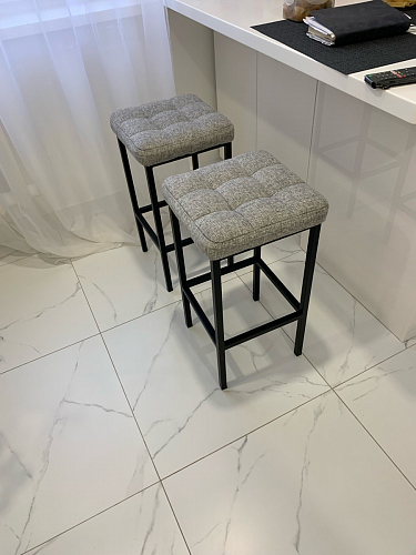 Барный стул Лофт микровелюр катания блэк / черный матовый фото покупателя 162