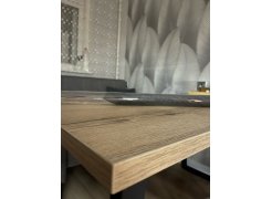 Деревянный стол Лота Лофт 120(160)х75 черный матовый / бетон светлый фото покупателя 582