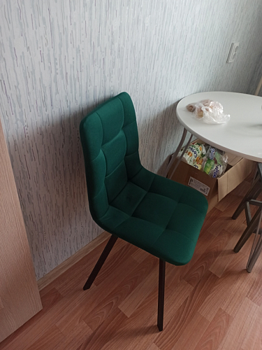 Стул на металлокаркасе Чилли черный / зеленый фото покупателя 1372