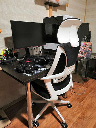 Компьютерное кресло Golem dark gray / white фото покупателя 34