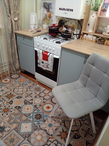 Стул на металлокаркасе Чилли К черный / зеленый фото покупателя 322