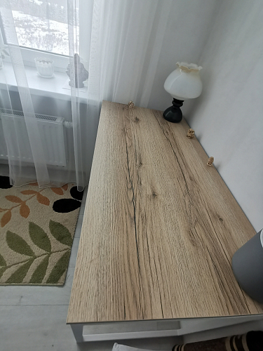 Письменный стол Леон Лофт дуб делано светлый / белый матовый фото покупателя 62