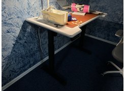 Компьютерный стол Маркос 140х80 голубой / черный фото покупателя 8